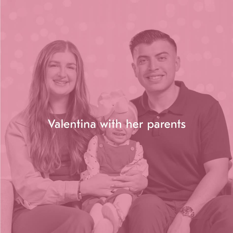 Valentina with her parents
