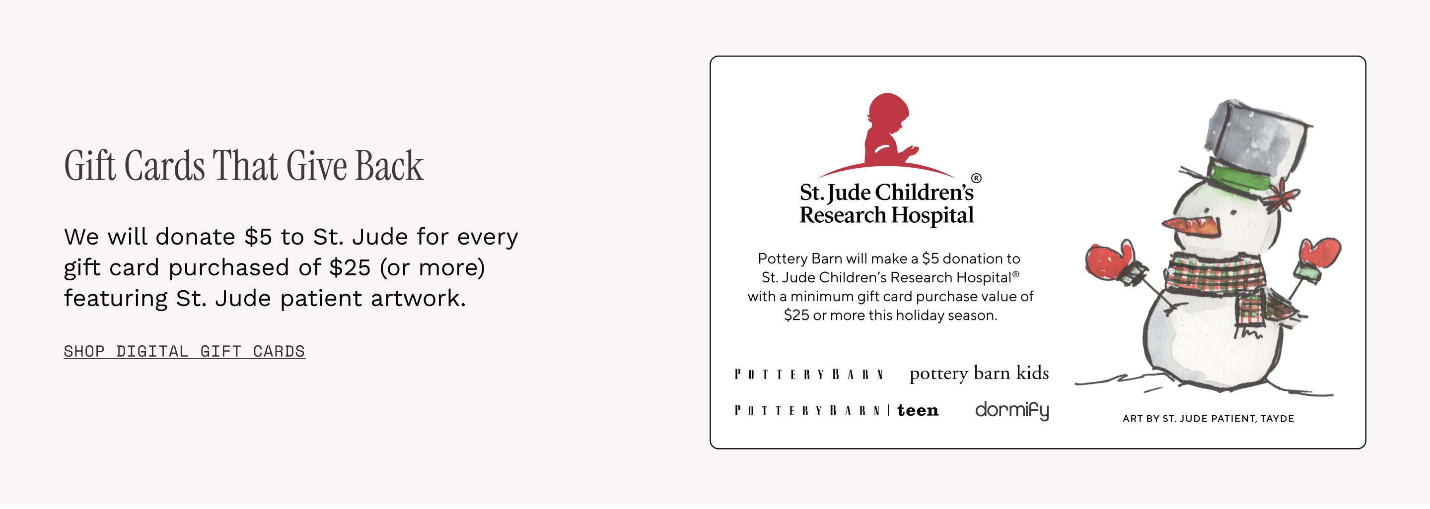 Gift cards that give back