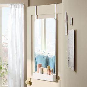 Rectangle Over-the-Door Mirror with Shelf