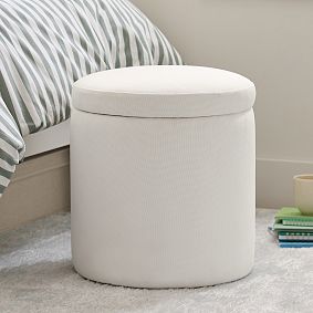 Round Storage Ottoman