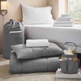 Jersey Reversible Comforter Twin XL 13-Piece Dorm Bundle