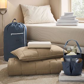 Quilted Microfiber Performance Comforter Twin XL 13-Piece Dorm Bundle