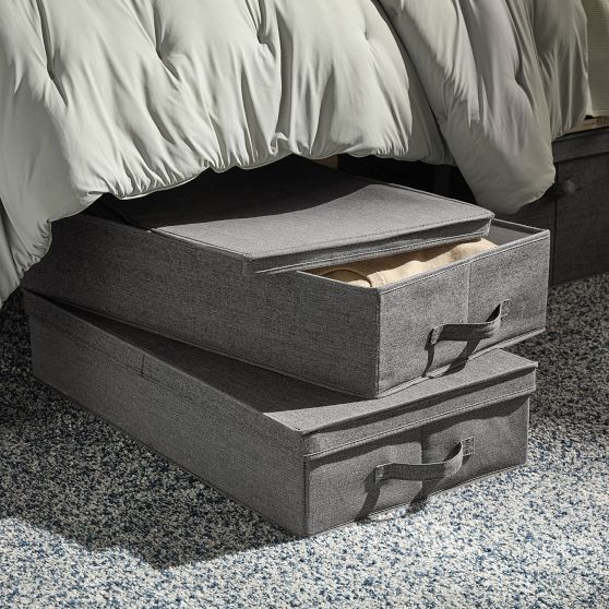 Underbed Storage Stacking Bin, Onyx