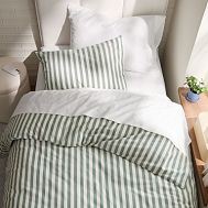 Greenpoint Stripe Duvet - Laurel Wreath