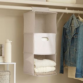 Three-Tier Hanging Closet Sweater Organizer