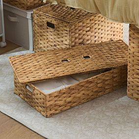 Natural Woven Underbed Storage Basket