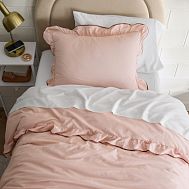 Cotton Ruffle Duvet - Pale Pink