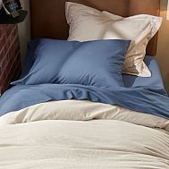 Laid-Back Stripe Duvet - Slate Blue