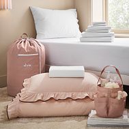 Cotton Ruffle Duvet Twin XL 13-Piece Dorm Bundle