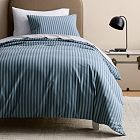 Tonal Stripe Duvet - Slate Blue